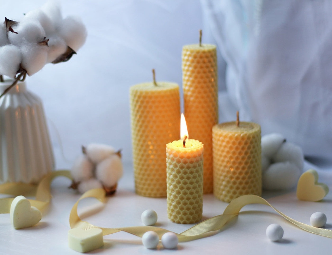 Beeswax Candles  Handmade by Northumberland Honey Co UK